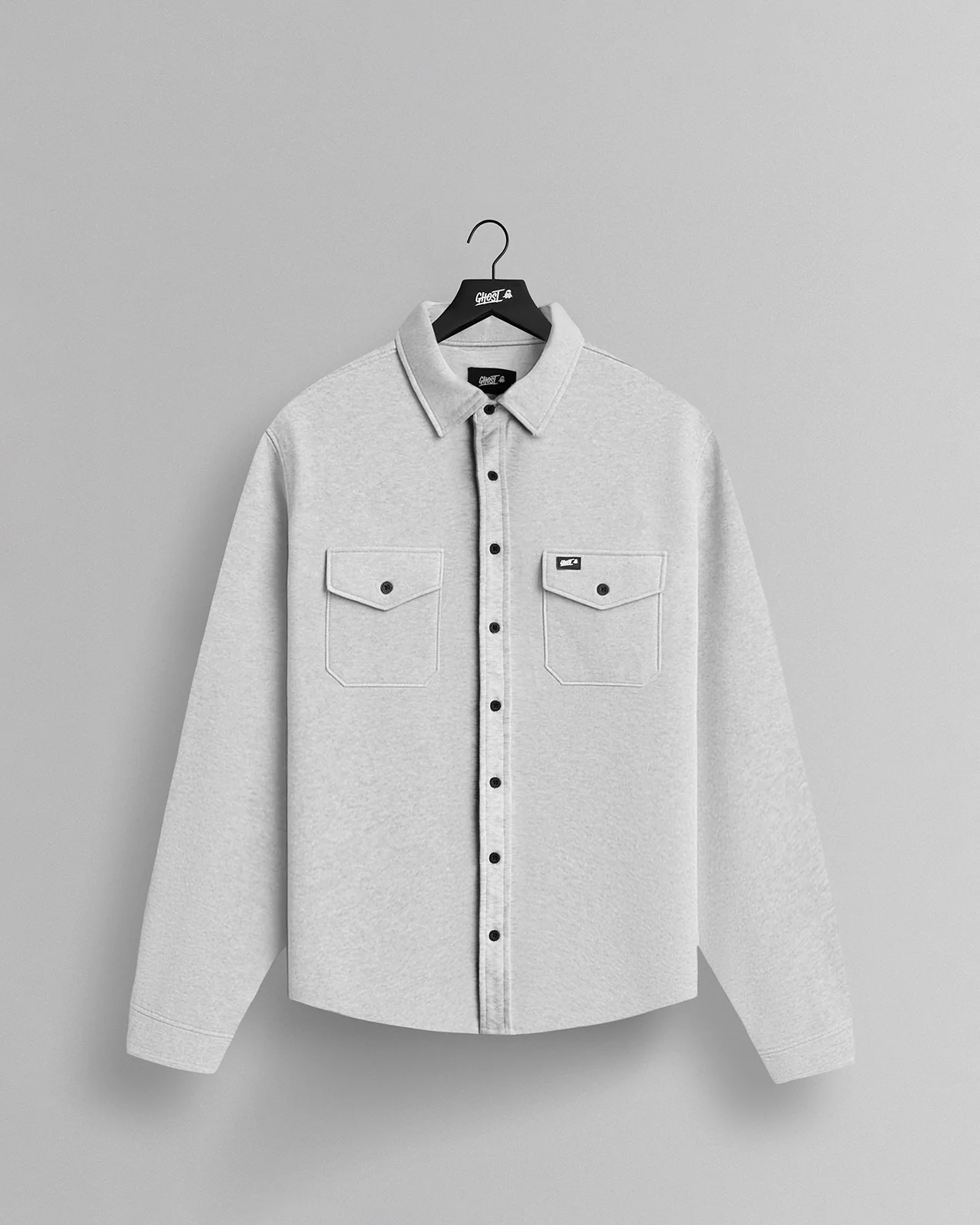 GHOST® CORE LONG SLEEVE BUTTON DOWN | HEATHER GREY